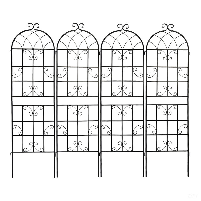 Treillis de jardin en métal antirouille pour plantes grimpantes