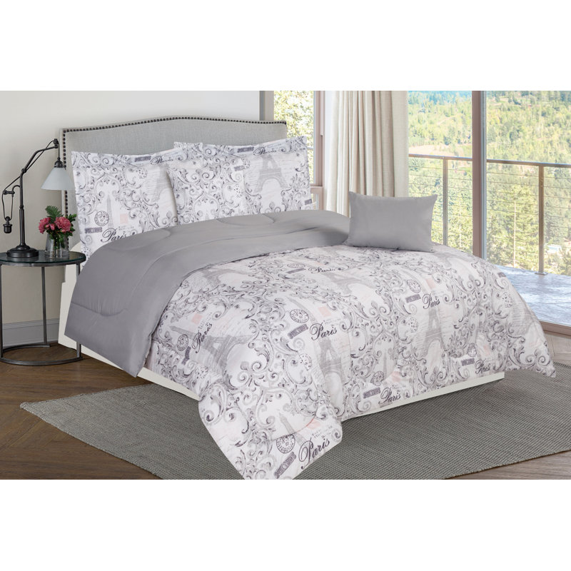 Baffle Box Stitch Patchwork Comforter, Queen Comforter + 2 Queen Shams