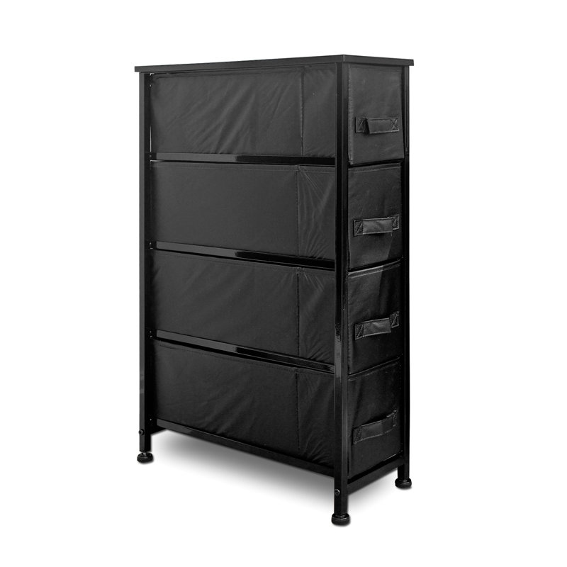 20cm W 4 - Drawer Chest of Drawers, Black