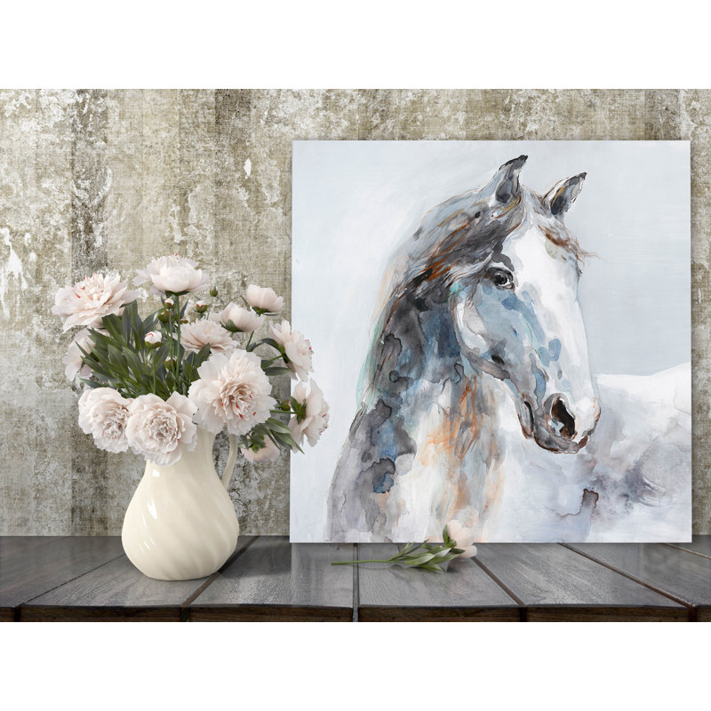 Mordern Horse Ar - reproduction d'art sur toile tendue, H 12 po x l 12 po x P 1,5 po