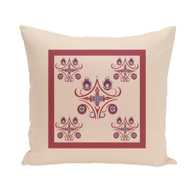 Housse de coussin carré marocain et insert, H 20 po x l 20 po, Vert