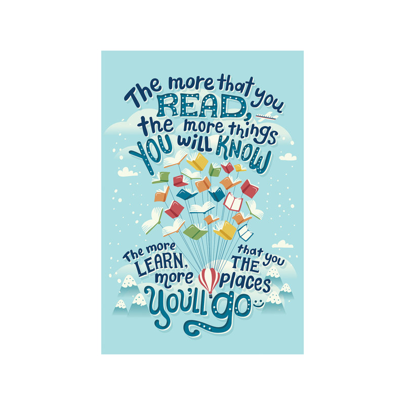Dr Seuss Quote 1 Piece Wrapped Canvas Wall Art, 101.6 cm H x 66.04 cm W x 3.175 cm D
