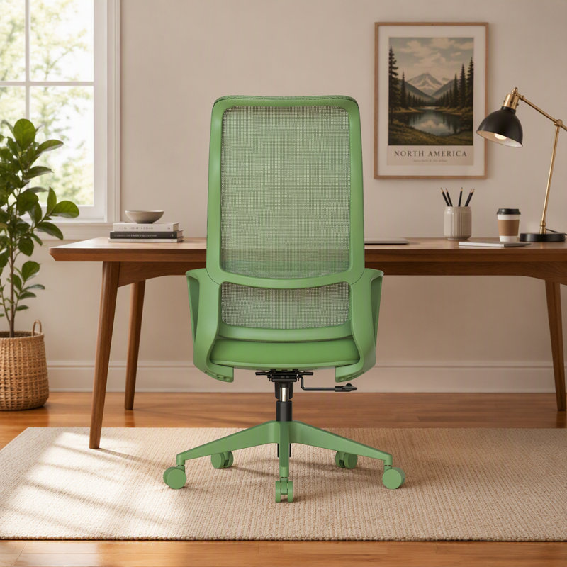 Fauteuil de bureau ergonomique et coloré 350LBS Home Office Mesh, Vert