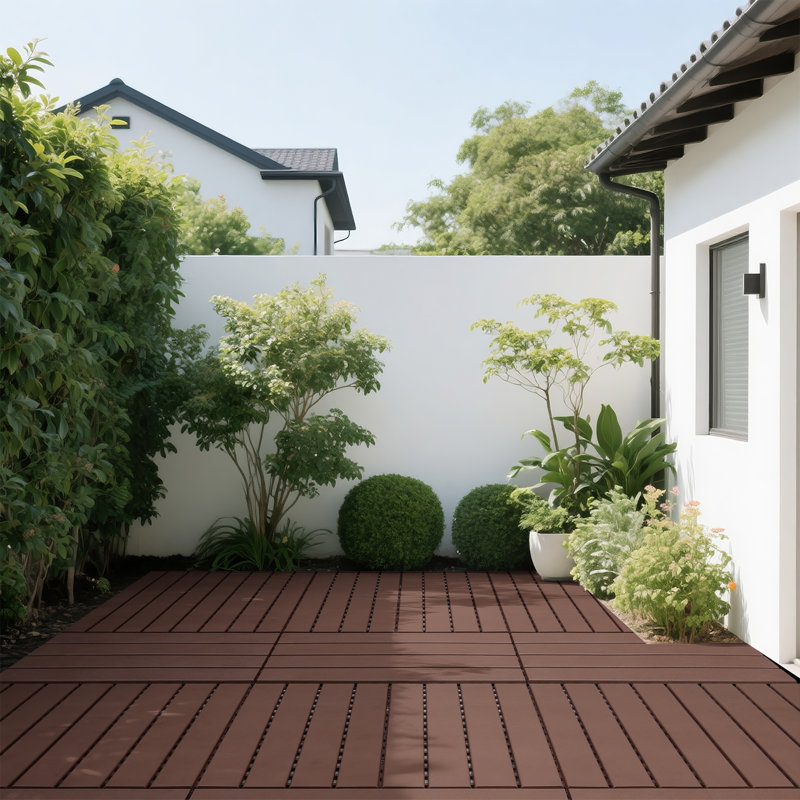 Lot de 22 dalles de terrasse emboîtables, revêtement de sol imperméable pour patio, facile à poser soi-même, pour balcon, jardin ou bord de piscine.