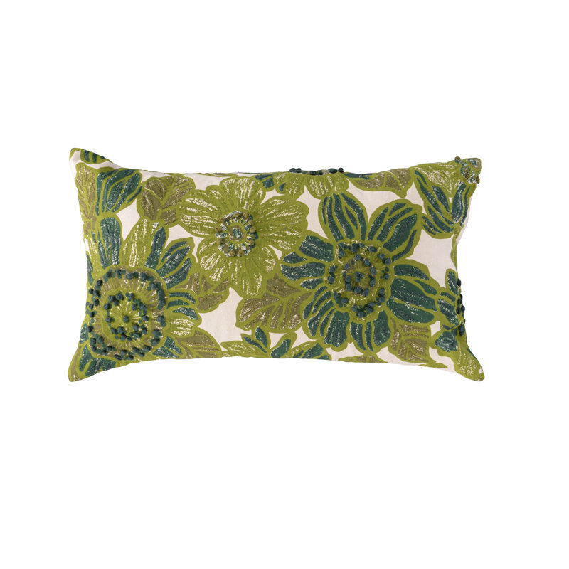 14x26 Lumbar Pillow, Down Alternative, Green