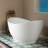 WOODBRIDGE 66-7/8" L x 31-1/2" W Luxury Contemporary Solid Surface Stone Resin Freestanding Bathtub in Matte White