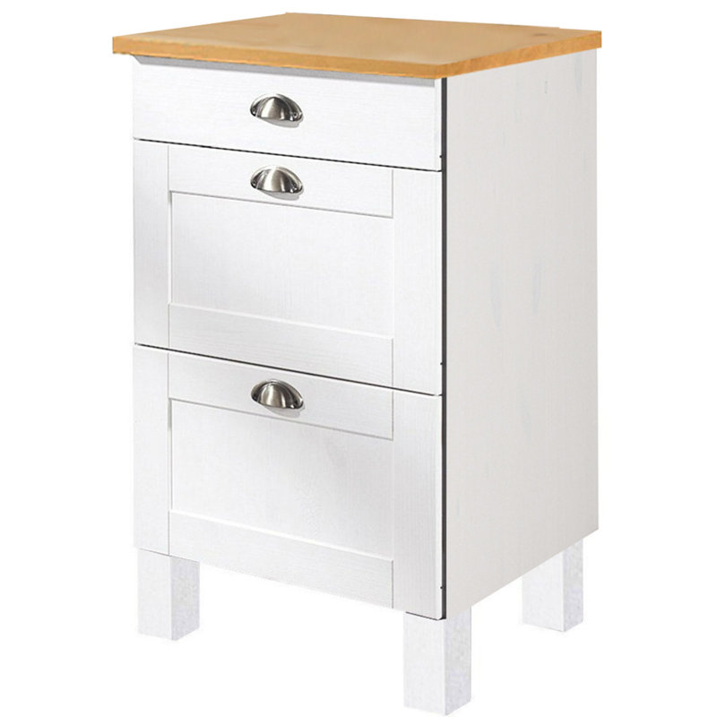 Edgarton Matte Base Unit, White/Honey