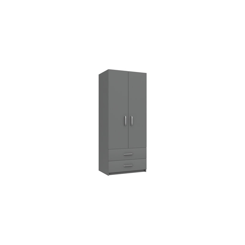 Narvaez 2 Door Wardrobe, Dust Grey Gloss