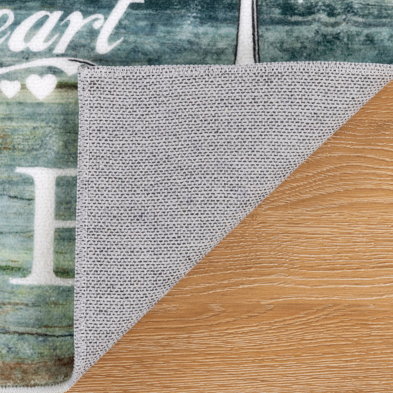 Tapis de cuisine antidérapant lavable à la machine, Vert