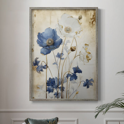 Reproduction encadrée FLORAL Series LVI - bois massif