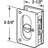 Privacy Lock with Pull Pocket Door Hardware