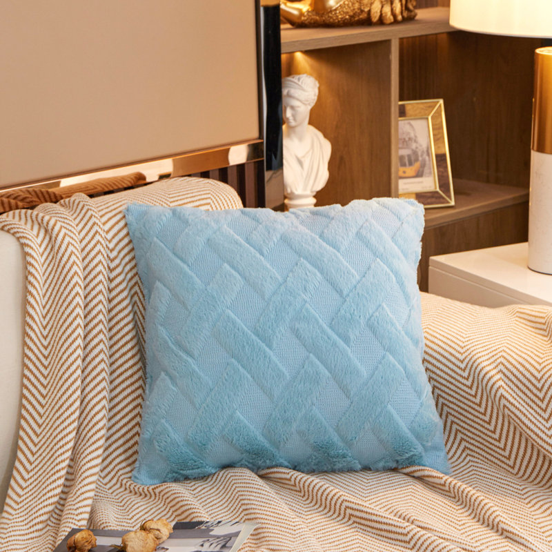 (Covers With Inserts) 18'' Throw Pillow Covers, Blue