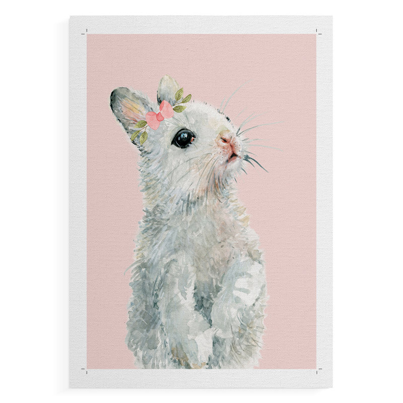 Lapin habillé - reproduction de toile seulement - non encadrée