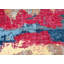 Hand-Knotted High-Quality Red, Blue, and Beige Area Rug