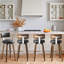 360° Swivel Upholstered Bar Stools - Walnut Wood Counter Chairs Load 150Kg-118151905