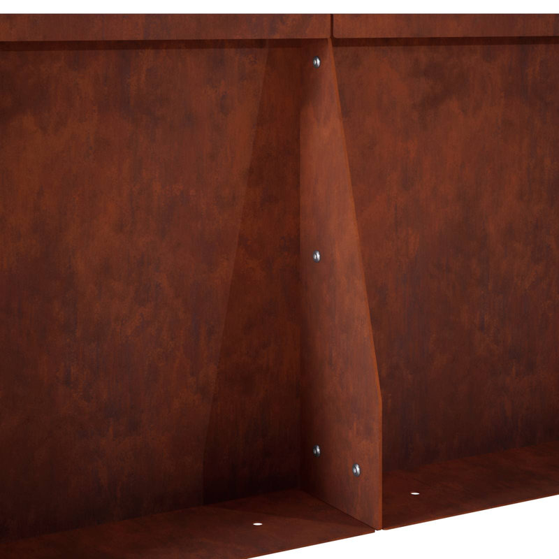 40cm H x 160cm W Weathering Steel Retaining Wall Included