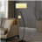 59-inch modern dual black arched suspended pendant light metal floor lamp