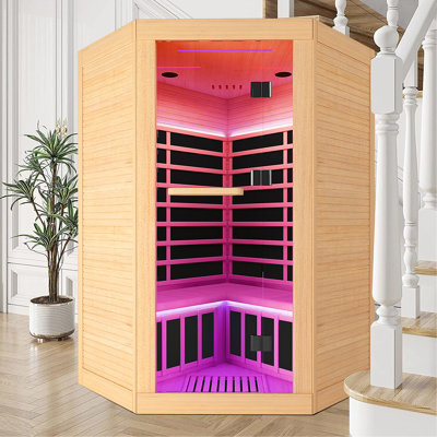 Canadian hemlock pentagonal double sauna