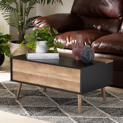 Lift Top Four Leg Coffee Table with Storage