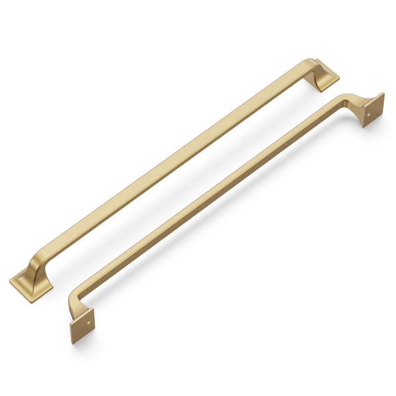 Poignée de porte Forge Collection - Entraxe de 30,5 cm (12 po) - Bronze champagne - Quincaillerie de style champêtre pour tiroirs et armoires