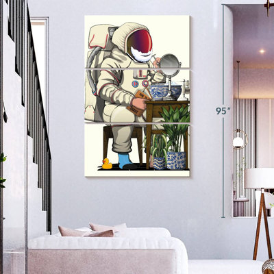 Ketti Astronaut Shaving In The Bathroom