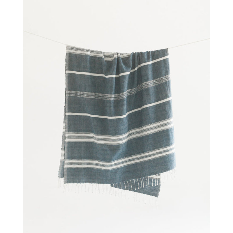 Serviette de bain en coton Aden, Noir