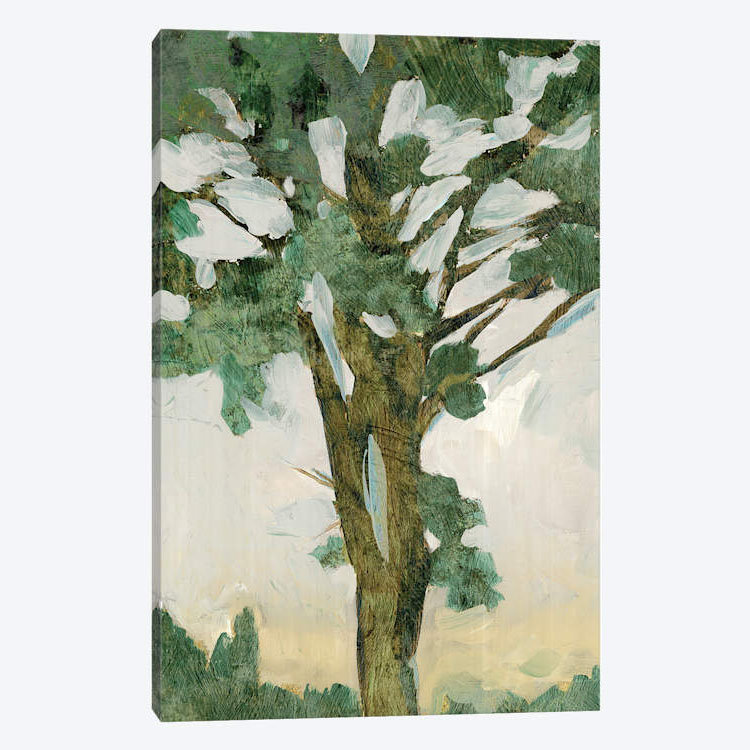 «Green Tree Line I» par PI Galerie - Estampe numérique sur toile tendue avec châssis, H 12 po x l 8 po x P 0,75 po