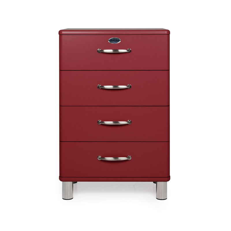 Malibu 4 - Drawer Dresser, Red Maroon
