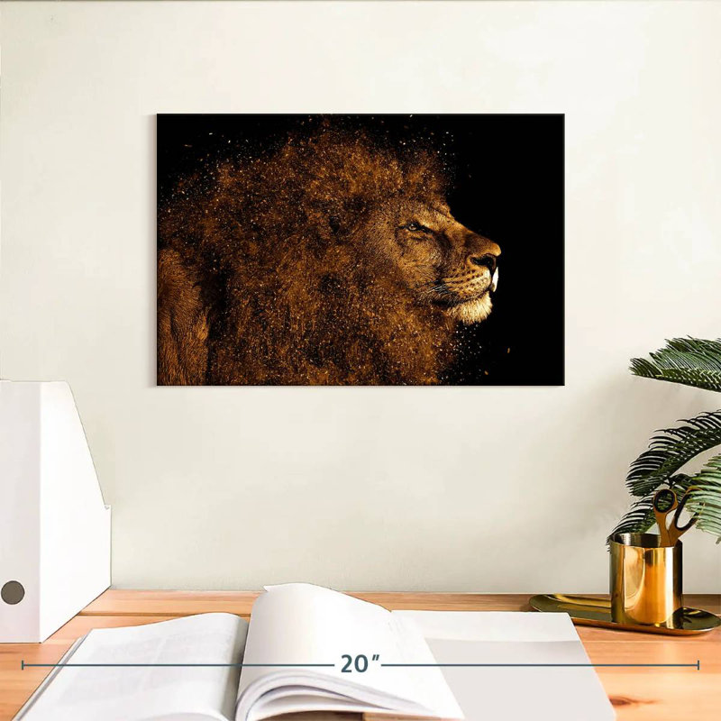Brampt Marvelous Lion Head, 8" H x 12" W