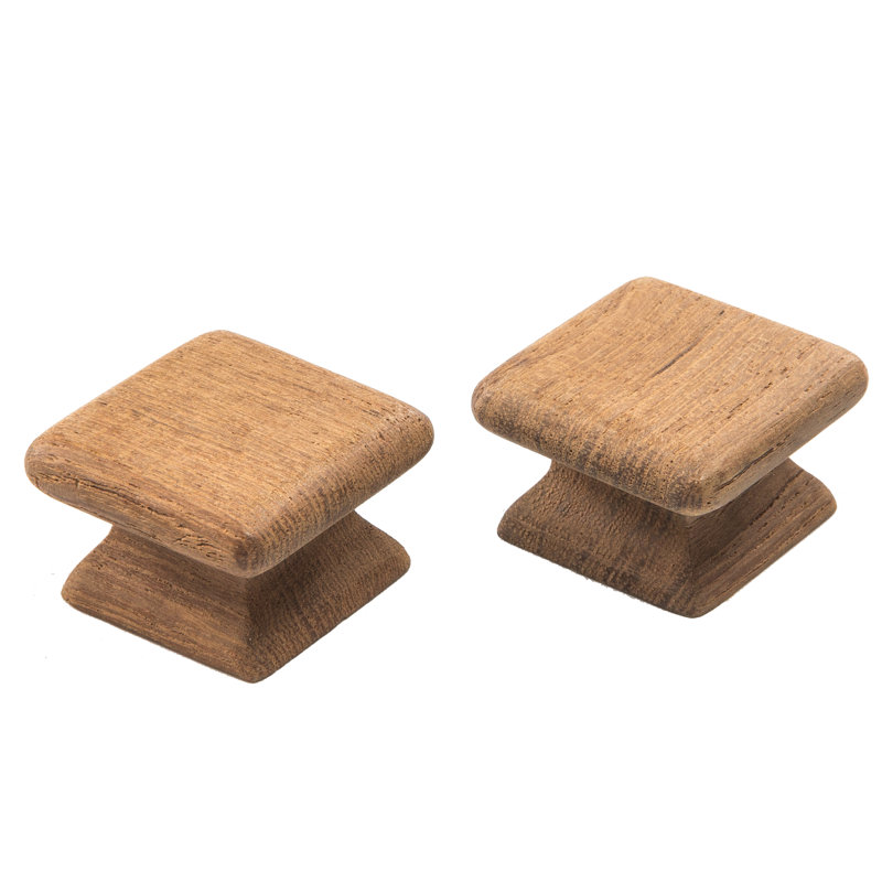 2 Pack Teak Square Drawer Pull