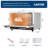Half-Size Convection Toaster Oven – 22L, 3-Tier, Air Fry, 1440W, 30°C–300°C, Stainless Steel