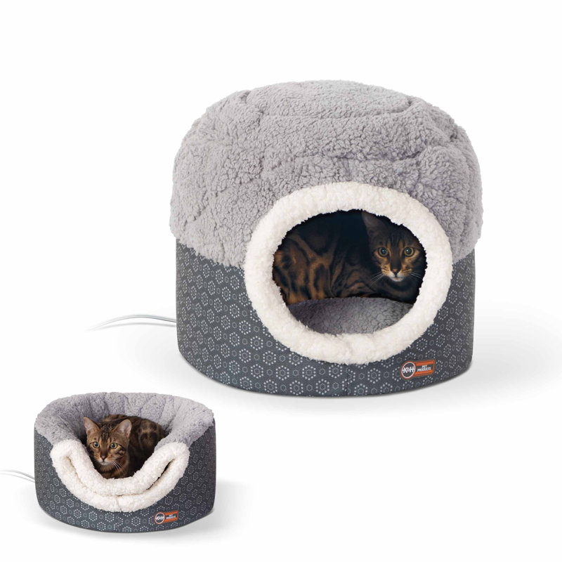 Lit chauffant pour chat ovale