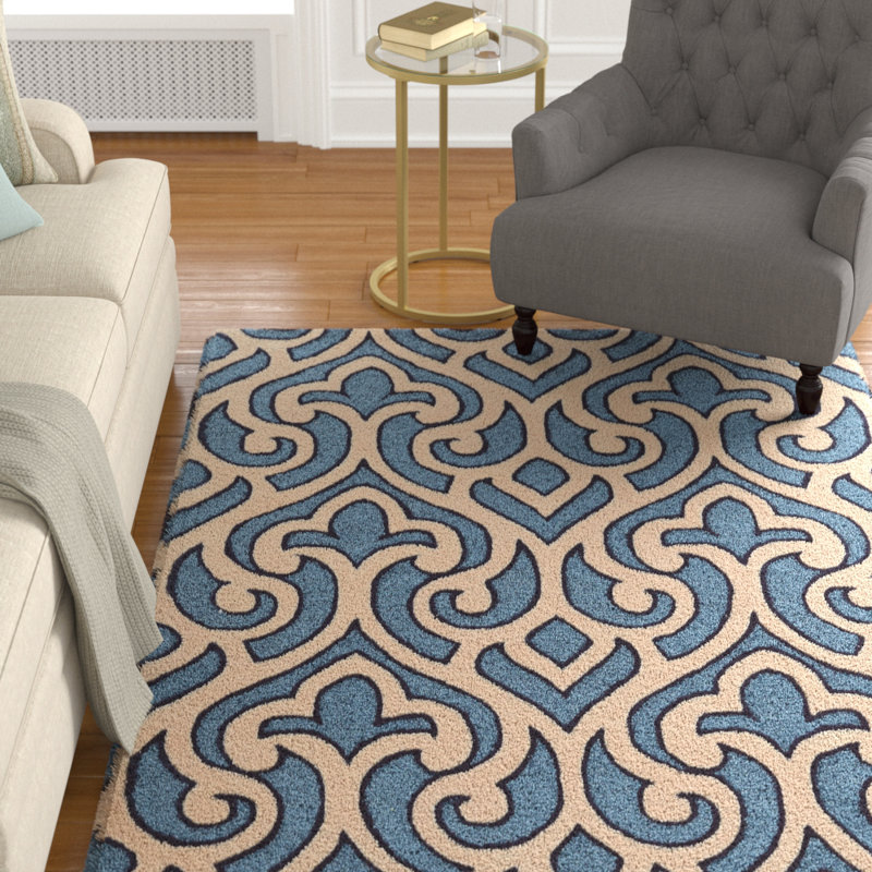 Marisela Hand Tufted Geometric Indoor Rug, Rectangle 5' x 7'
