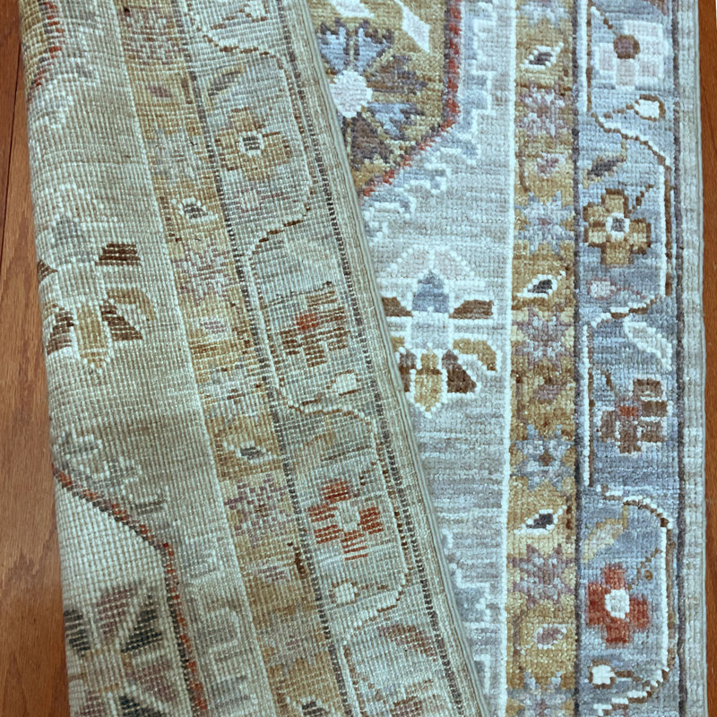 One-of-a-Kind 2'9" X 16'1" Runner Wool Area Rug Light Gray