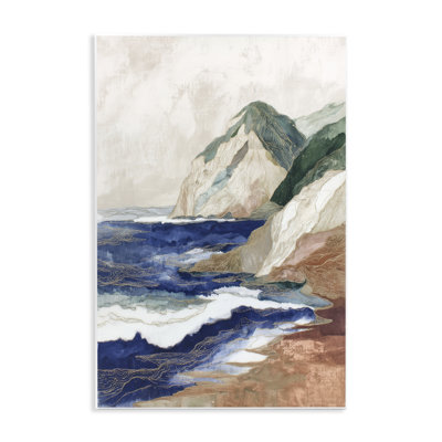Cliff Next To The Sea Wall Plaque, design by Chromatic Storm Studio