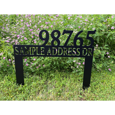 Enseigne d'adresse 34 po x 30 po en aluminium thermolaqué