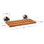 Banc de douche mural en bois de teck 20 po