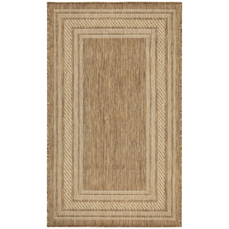 Horizon Indoor/Outdoor Modern Rug, Rectangle 3' x 5', Natural
