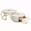 Table basse moderne emboîtable cannelée avec tiroir Modern