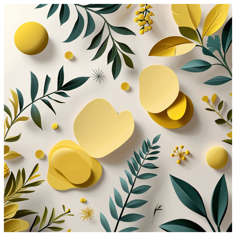 Tapisserie murale botanique - décoration murale florale, H 50 po x l 60 po avec 4 œillets
