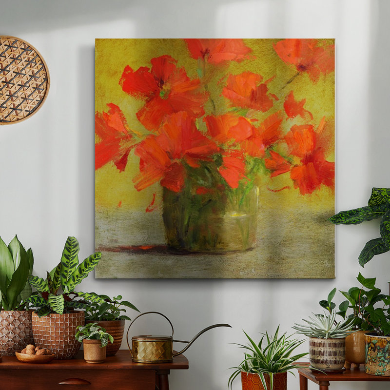 Toile tendue avec châssis Nasturtium I-Premium - prête à être accrochée