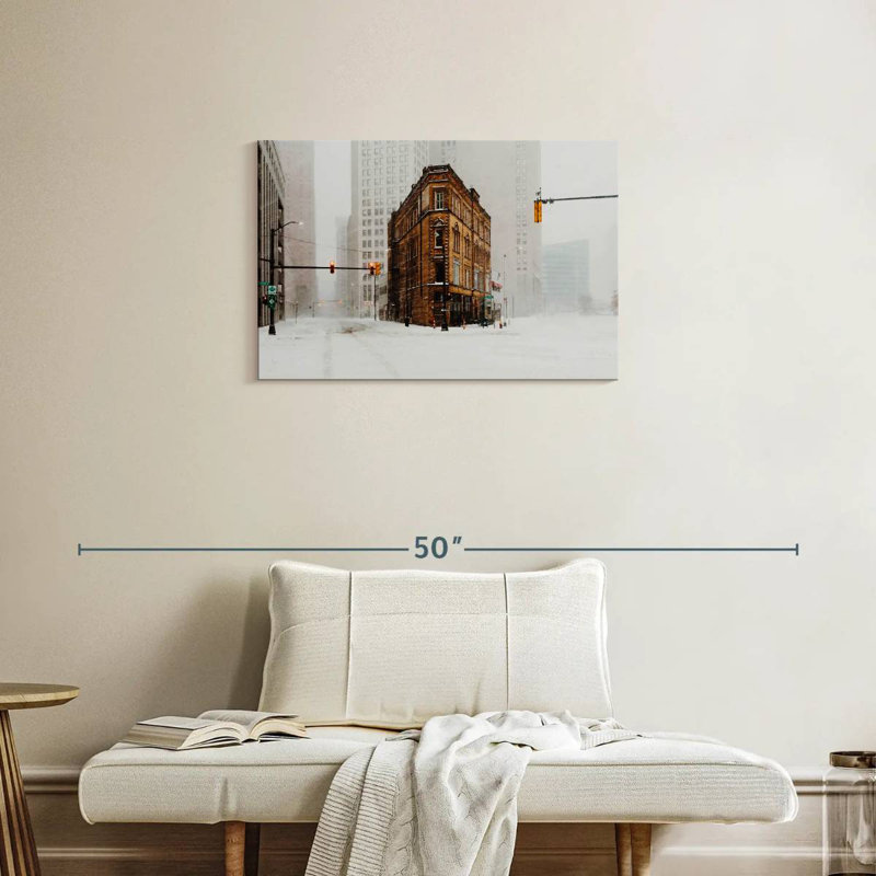 Ravi Detroit en hiver, H 20 po x l 30 po