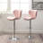 Ellston Upholstered Adjustable Swivel Barstools In Pink, Set Of 2-1287251586