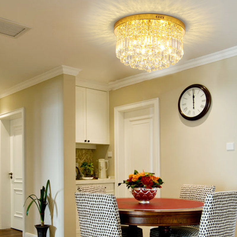 Forrest 9 - Light Flush Mount Dimmable Chandelier 20-Inch Wide, Gold