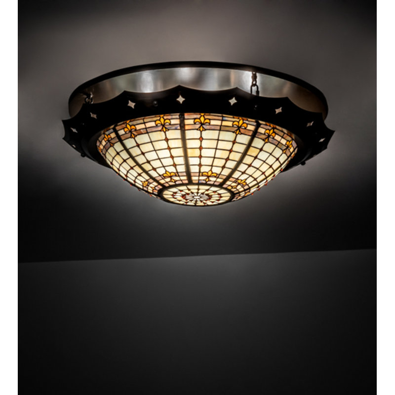 Fleur-de-Lite 4 - Light Semi Flush Mount
