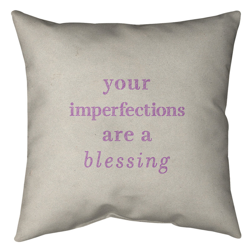 Coussin de sol, 40 po x 40 po, Blanc / violet