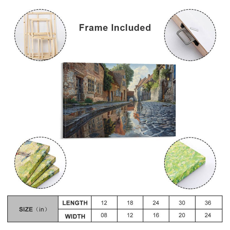 Art mural encadré 16 "x 24" avec cadre en bois, prêt à être accroché, 16×24inch