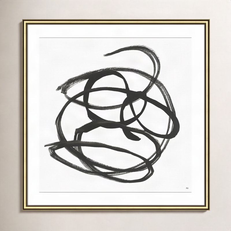 " Along The Path I " by Susan Jill, Gold, 24.75" H x 24.75" W x 0.88" D