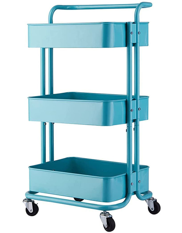 Laub 87 cm H x 45 cm W Utility Cart, Blue