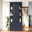 L'armoire de rangement multifonctionnelle pour hall d'entrée comprend des rails coulissants pour un grand espace de rangement combinant astucieusement une unité de rangement avec une entrée en forme d'arbre, idéale pour les salons et les couloirs. Bleu